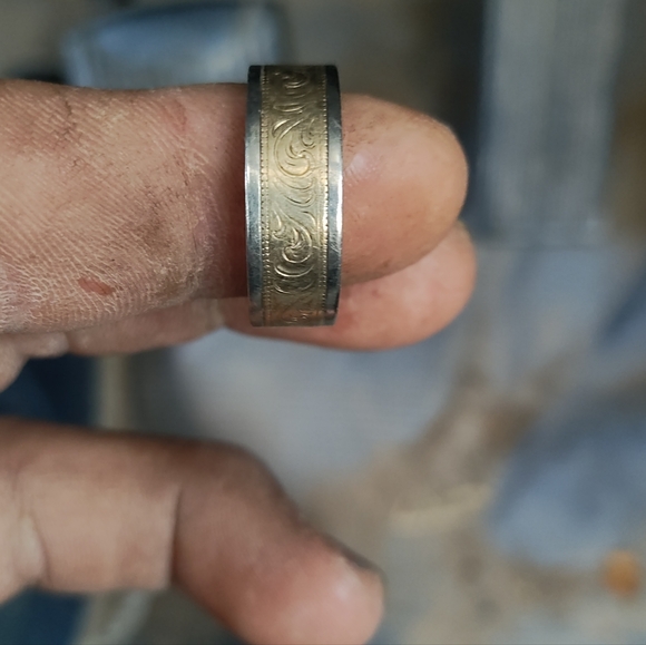 Men's size 10 western style ring - Picture 5 of 5